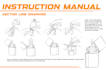 technical line art, sewing pattern step by step illustration