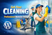 design cleaning service website for house and office
