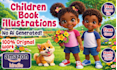 draw children story book illustration