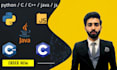 do java, c, cpp, javascript, python programming projects and develop games