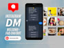 create a custom instagram dm welcome message and faq bot