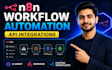 build n8n workflow automation and API integrations