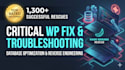 fix critical wordpress errors, bugs or database issues
