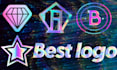 create professional, modern and holographic logo design