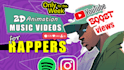 make a 2d cartoon animation that boost views and  engagement