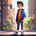 design a 2d cartoon character