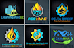design cleaning plumbing heating logo for your business
