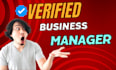 create fresh verified fb business manager and ads account