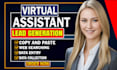do data entry, lead generation and web searching