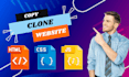 duplicate copy clone website or landing page in HTML CSS js, react