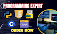 write code,scripts in python java c cpp javascript sql ,programming projects