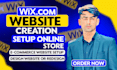 create wix website and design redesign ecommerce website