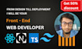 develop high performing react front end web app