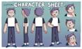 draw custom character reference sheet