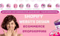 do shopify website redesign, shopify website design, shopify dropshipping store
