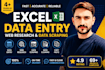 excel data entry, web research and data scraping