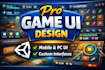 design professional game UI and custom interfaces for unity