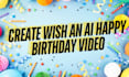 create wish an ai happy birthday video