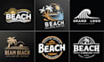 design professional beach ocean wave or vacation logo