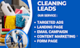 generate house janitorial office commercial gutter window carpet cleaning leads