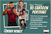 create a bold cartoon portrait or avatar from your photo with custom background