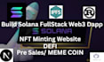 develop nft mint website solana nft minting website website dapp smart contract