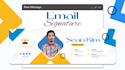 design clickable HTML email signature for gmail, outlook etc