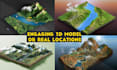 provide 3d earth map for any real location