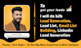 do b2b lead generation, lead list, email list building, linkedin lead generation