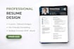 design professional modern resume CV