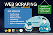 do python web scraping, data scraping and custom web scraper