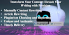 manually proofread, edit, and rewrite