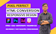 do figma, PSD, xd to responsive html website conversion