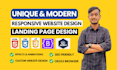 create modern responsive front end website using html, CSS and js