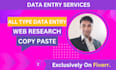 do data entry, copy paste, web research, quick task