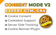 setup gdpr google cookie consent mode v2 with cookie consent banner and gtm