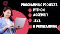 programming in java, javafx, c, cpp, python, r,and assembly language