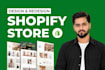 build shopify website, shopify ecommerce website or shopify store design
