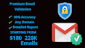 clean your email list with 98 percent accuracy bulk email validation service