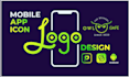do modern mobile app logo and custom website icon design