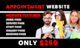 create a custom appointment website design with booking calendar