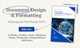 do design and redesign of PDF documents and templates