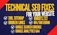 on page technical SEO fixes with schema markup, sitemap and robots txt