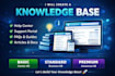 create product knowledge base and faqs for your business