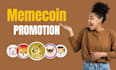 do memecoin promotion base on solana project