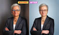 remove flash glare, reflections and headshot, fashion, portrait retouch