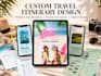 design customized canva travel itinerary template