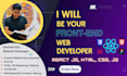 be your best front end web developer using react js, HTML,CSS,bootstrap,tailwind