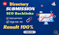 create high quality directory submission SEO backlinks manually