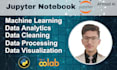 do data science, machine learning, and visualization project in jupyter notebook